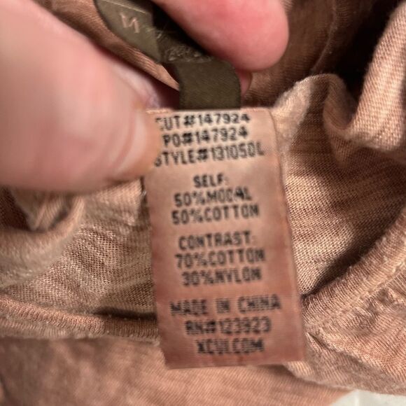 XCVI Rust Colored Blouse cut out shoulder burn out style medium oversized - Picture 15 of 15